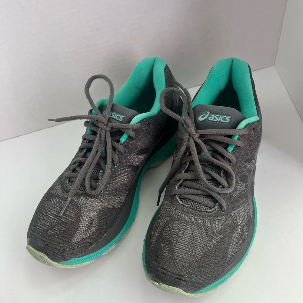 ASICS Women's Black and Teal Athletic Shoes